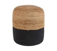 Beliani Boho Pouffe Dalama Jute Black