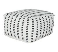 Beliani Boho Pouffe Gajan Fabric White