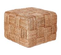 Beliani Boho Pouffe Hosri Jute Beige