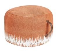 Beliani Boho Pouffe Kawai Cotton Orange