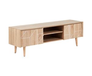 Beliani Boho Tv Stand Franklin Light Brown