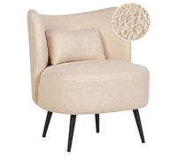 Beliani Armchair OTSBY Boucle Beige