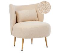 Beliani Boucle Armchair Beige Otsby Ii