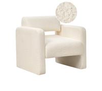 Beliani Boucle Armchair Off-White Hallsberg