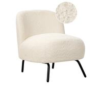 Beliani Boucle Armchair Off-White Kumla