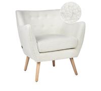 Beliani Boucle Armchair White Drammen