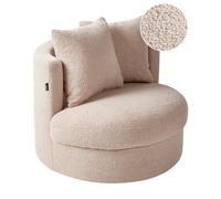 Beliani Armchair DALBY Boucle Beige