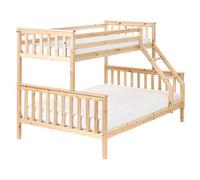 Beliani Bunk Bed Pine Wood Bierne 90/140 X 200 Cm Light Brown