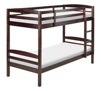 Beliani Bunk Bed Pine Wood Regat 90 X 200 Cm Eu Single Dark Brown