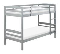Beliani Bunk Bed Pine Wood Regat 90 X 200 Cm (Eu Single) Grey