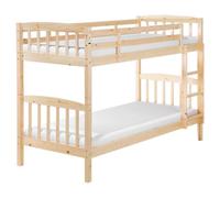 Beliani Bunk Bed Pine Wood Revin 90 X 200 Cm (Eu Single) Light Brown