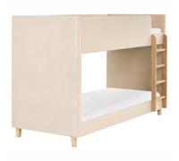Bunk Bed Velvet CHOCQUES 90 x 200 cm (EU Single) Light Beige