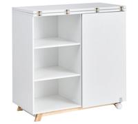 Beliani Cabinet Desk Flomot 80 Cm 40/80 Cm Folding White