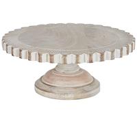 Beliani Cake Stand Brown Mango Wood Decorative Stylish Tray Pastry Holder | Painted, Handmade, Does Not Require Assembly, 30 x 12 cm
