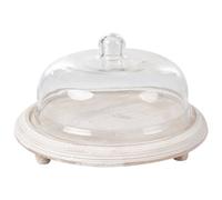 Beliani Cake Stand Zagazig Mango Wood Light Brown