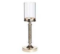 Beliani Candle Holder Abbeville 41 Cm Glass Gold