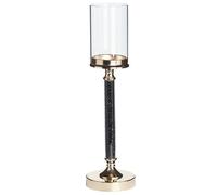 Beliani Candle Holder Abbeville 48 Cm Glass Black