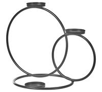 Beliani Candle Holder Cakung 33 Cm Metal Black