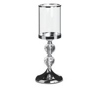 Beliani Candle Holder Cotui Glass 36 Cm Silver
