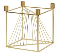 Beliani Candle Holder Mindoro 23 Cm Metal Gold