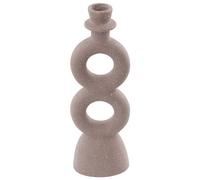 Beliani Candle Holder Naousa Ceramic 23 Cm Beige