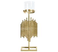 Beliani Candle Holder Nias 53 Cm Metal Gold
