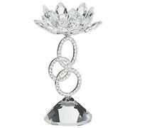 Beliani Candle Holder Oviedo 19 Cm Glass Silver