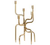 Beliani Candle Holder Porrtela 50 Cm Metal Gold