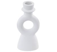 Beliani Candle Holder Sparta Ceramic 17 Cm Off-White