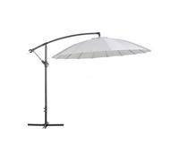 Beliani Cantilever Garden Parasol - Light Grey, Aluminium Frame, Polyester Canopy, 268 X 268 Cm, 235 Cm Height