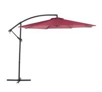 Beliani Cantilever Parasol 300cm Ravenna Burgundy, Red