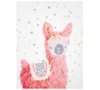 Beliani Canvas Afassa Animal Motif 60 X 80 Cm Pink