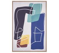 Beliani Canvas FRISA Abstract Motif 63 x 99 cm Multicolour, Multi