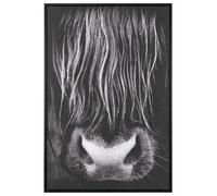 Beliani Canvas Galeata 63 X 99 Cm Animal Motif Black