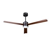 Beliani Ceiling Fan With Light Jeremy With Remote Led Brown