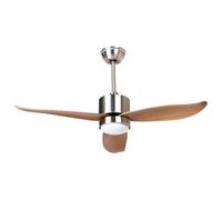 Beliani Ceiling Fan With Light Mahaut With Remote Led Light Brown