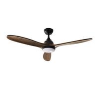 Beliani Ceiling Fan With Light Moyar With Remote Dark Brown, Black