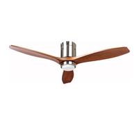 Beliani Ceiling Fan With Light Piaye With Remote Led Brown