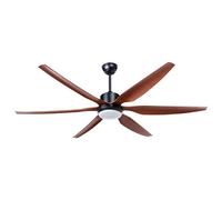 Ceiling Fan with Light VERDURE with Remote LED Brown
