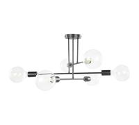 Beliani Ceiling Lamp Kidane Metal Black