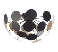 Beliani Ceiling Lamp Maritsa Metal Black, Black