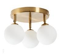 Beliani Ceiling Lamp Mavilla Glass Brass