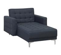 Beliani Chaise Longue Aberdeen Fabric Dark Grey