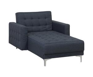 Beliani Chaise Longue Aberdeen Fabric Dark Grey