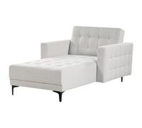 Chaise Longue ABERDEEN Fabric Light Grey