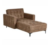 Chaise Longue ABERDEEN Faux Leather Brown