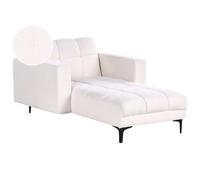 Beliani Chaise Longue Alnes Boucle White