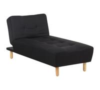 Beliani Chaise Longue Alsten Fabric Black