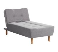 Beliani Chaise Longue Alsten Fabric Dark Grey