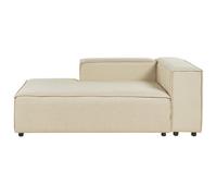 Beliani Chaise Longue Aprica Faux Linen Beige